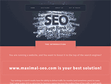 Tablet Screenshot of maximal-seo.com